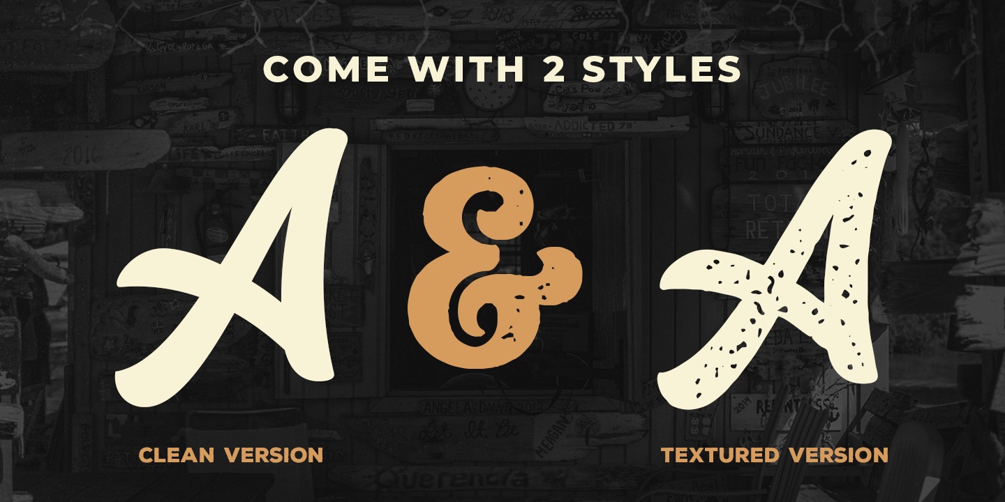 The Macksen Textured Font preview